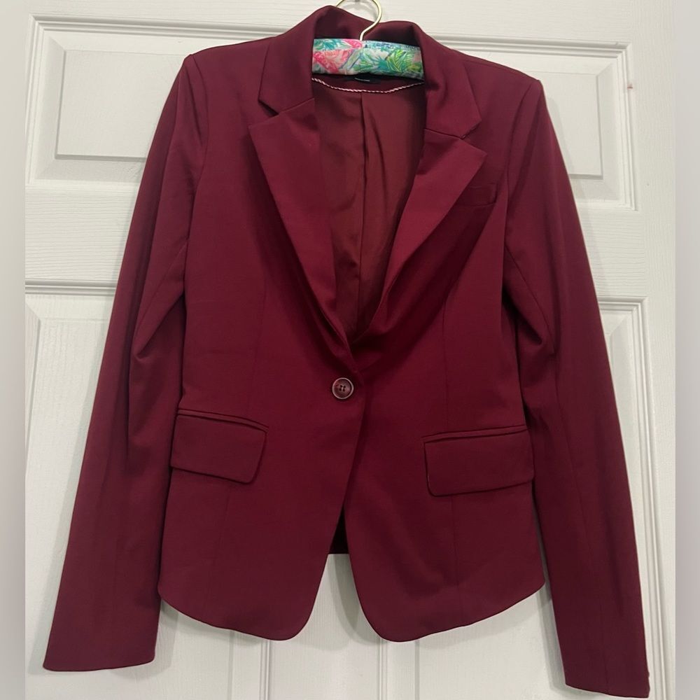 Burgundy blazer
